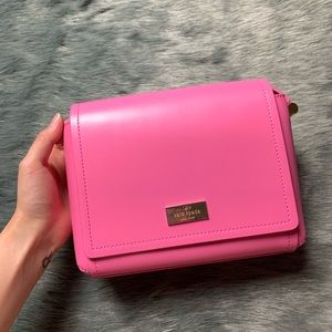 Kate Spade box shoulder bag in bright pink